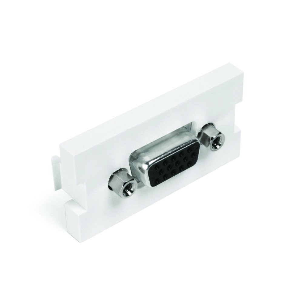 Conector Vga Hd15 Hembra-hembra Para Mos Color Blanco Mca Leviton