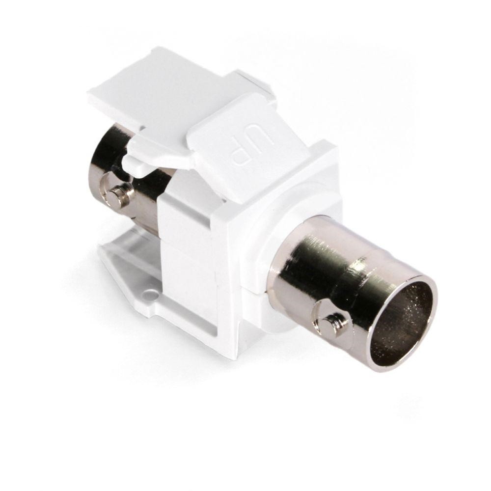 Conector Bnc De 50 Ohms Hembra-hembra Quickport Color Blanco Mca Leviton