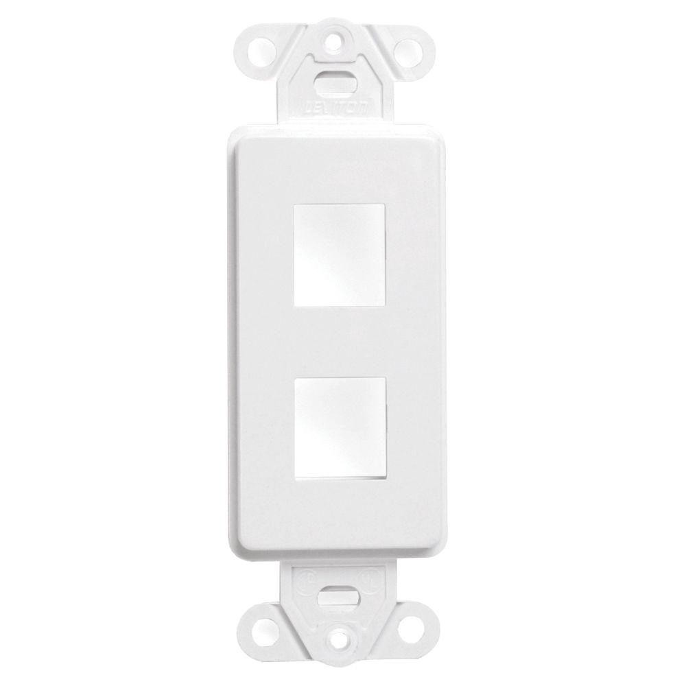 Faceplate Tipo Decora De 2 Salidas Color Blanco Mca Leviton