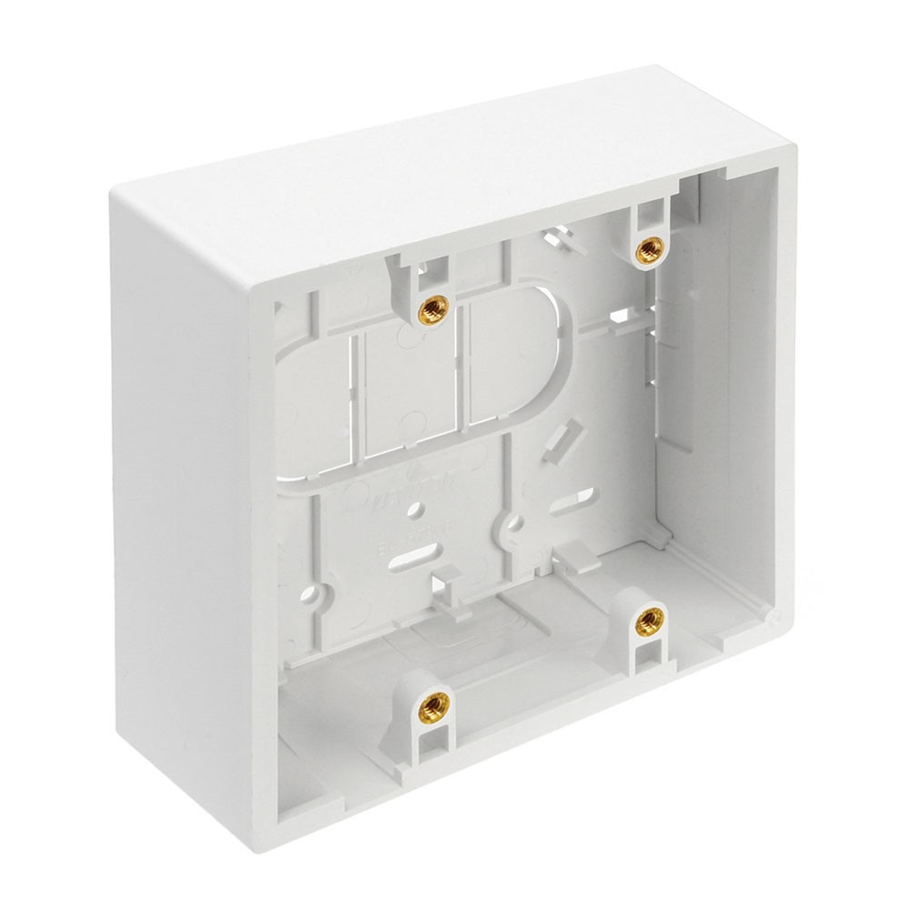 Caja De Montaje Universal Doble C/breakouts 4.8 Cm Prf Color Blanco Mca Leviton