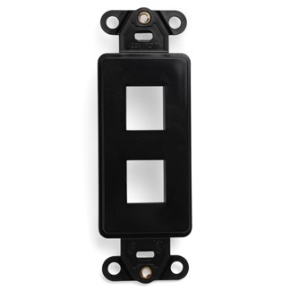 Faceplate Tipo Decora De 2 Salidas Color Negro Mca Leviton