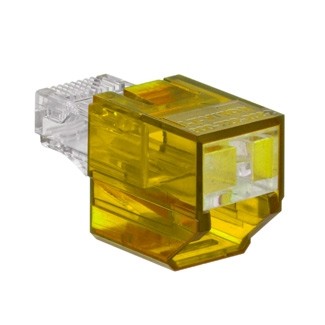 Bloqueador De Puertos Secure Rj Color Amarillo Pk/12 Pzas