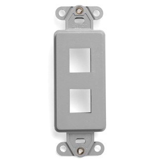 Faceplate Tipo Decora De 2 Salidas Color Gris Mca Leviton