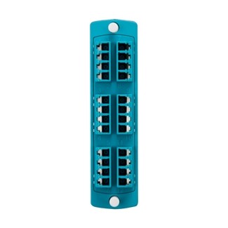 Placa Adaptadora De 24 Fibras Lc Duplex Om3/om4 Zirconia Aqua Mca Leviton