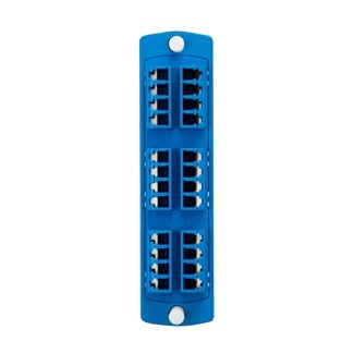 Placa Adaptadora De 24 Fibras Lc Duplex Os1/os2 Zirconia Azul Mca Leviton