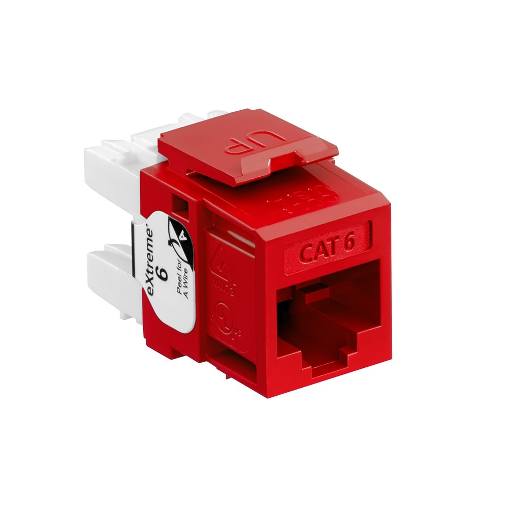 Jack Modular Extreme Cat. 6 Color Rojo Mca Leviton