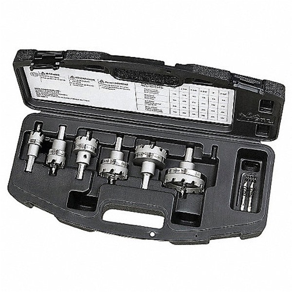 Kit Sacabocados De Carburo + 2 Guias Smoothstart. Incluye 8 Pzas Ideal.