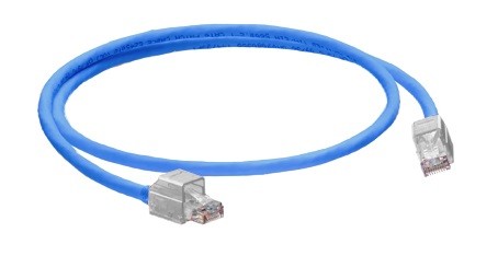 Patch Cord Cat. 6 De 10 Pies Color Azul Snagless Secure Rj Armazon Transparente Extreme Mca Leviton