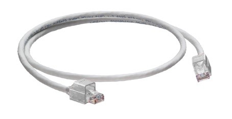 Patch Cord Cat. 6 De 10 Pies Color Blanco Snagless  Secure Rj Armazon Transparente Extreme Mca Leviton