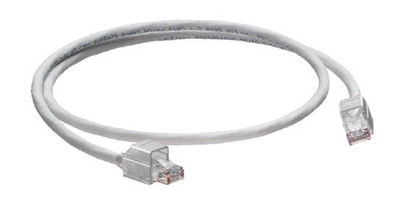 Patch Cord Cat. 6 De 10 Pies Color Blanco Snagless  Secure Rj Armazon Transparente Extreme Mca Leviton