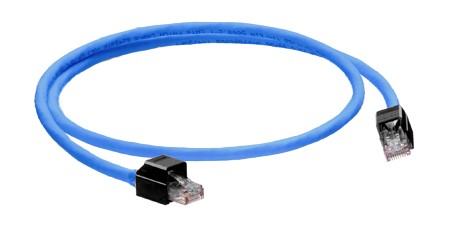 Patch Cord Cat. 6 De 5 Pies Color Azul Snagless Secure Rj Armazon Negro Extreme Mca Leviton