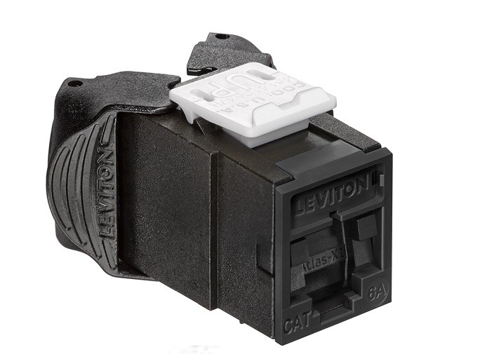 Jack Modular Atlas Cat. 6a Con Cubre Polvo Color Negro Mca Leviton