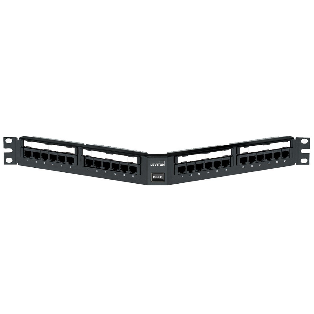 Patch Panel Armado Angulado Extreme Cat. 6 De 24 Ptos P/rack Mca Leviton
