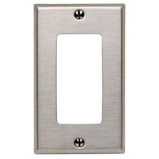 Placa De Pared Decora 1 Unidad En Acero Inoxidable 302 Mca Leviton