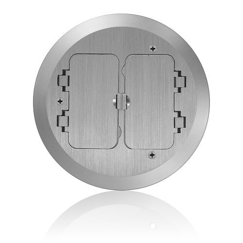 Placa Protectora Con 2 Modulos Abatibles Decora Acabado Niquel Mca.leviton