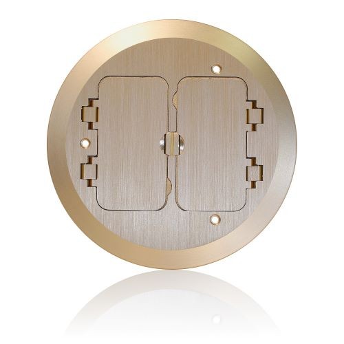 Placa Protectora Con 2 Modulos Abatibles Decora Acabado Bronce Mca.leviton