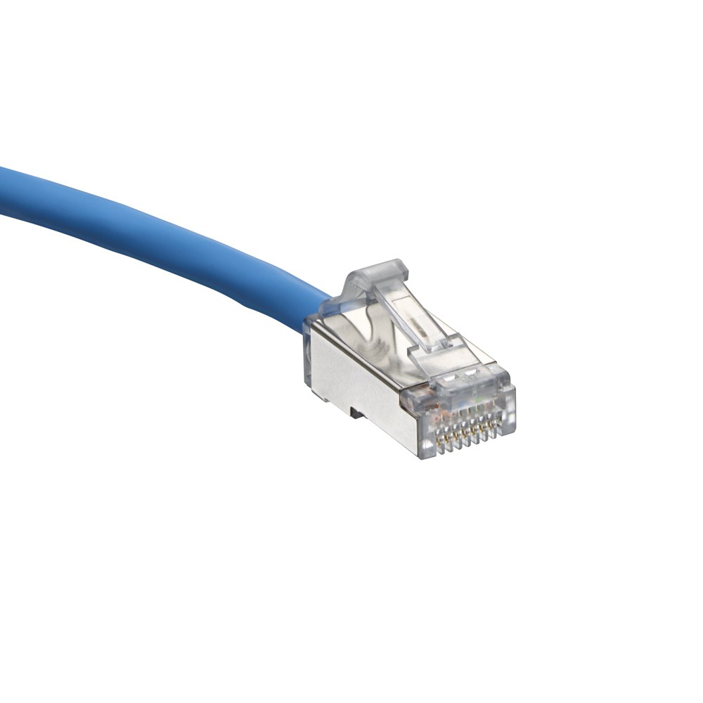 Patch Cord Cat. 6a 28 Awg De 3 Pies Blindado Cm/lszh Color Azul High Flex Mca Leviton