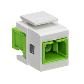 Adaptador Sc Simplex Quickport Sm/apc Ceramica Zirconio Color Blanco Mca. Leviton