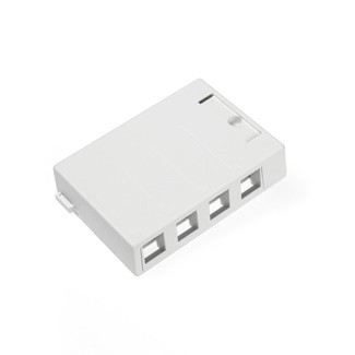 Caja Modular 4 Posiciones Quickport C/adhesivo C/identificacion Para Etiqueta Color Blanco Mca Leviton