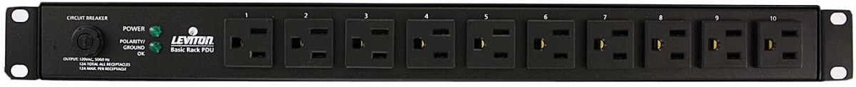 Pdu De 10 Contactos De 15 Amp Para Rack 19