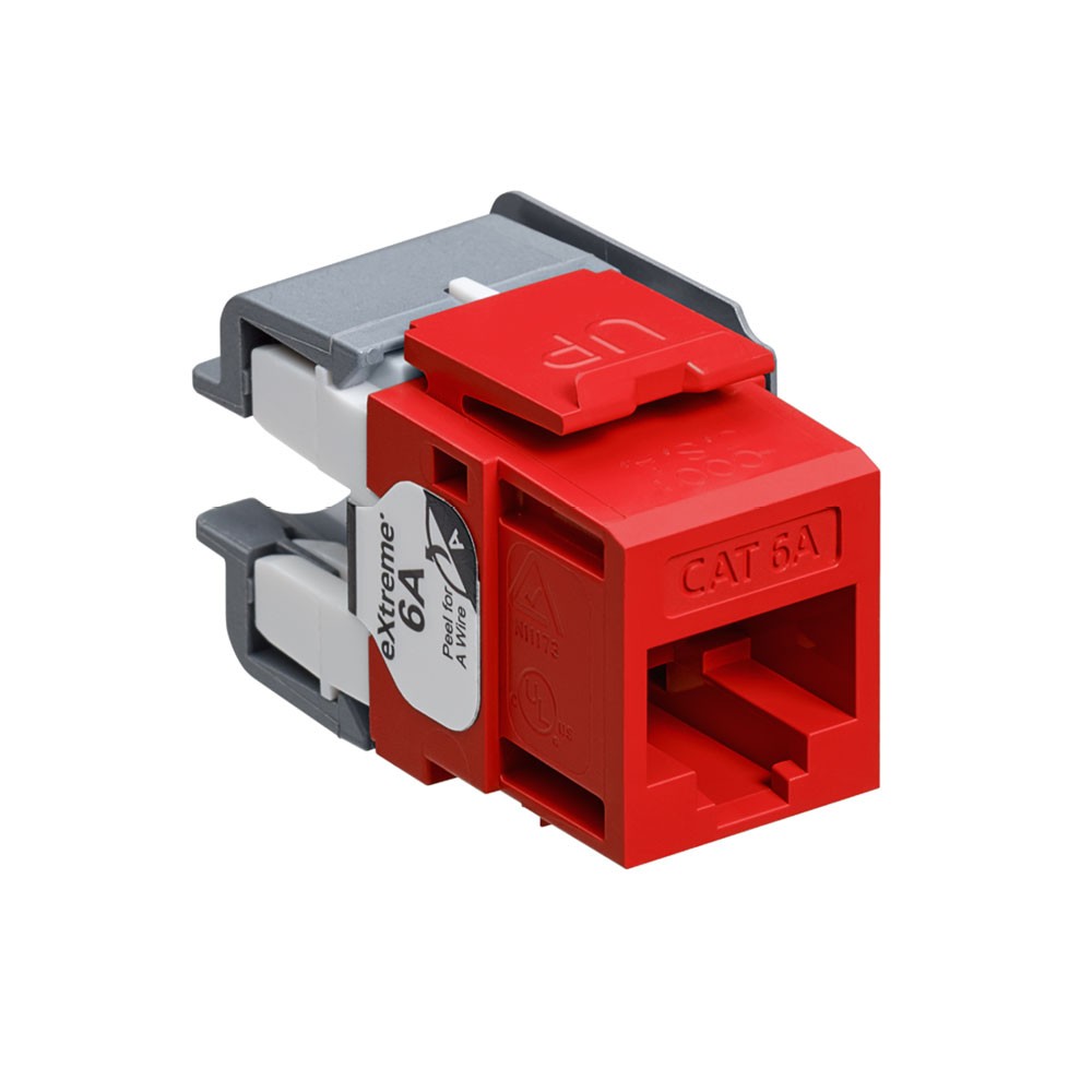 Jack Modular Extreme Cat. 6a Color Rojo Mca Leviton