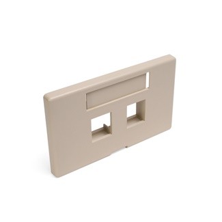 Faceplate Horizontal Tipo Mobiliario Quickport De 2 Salidas C/identificacion Color Marfil Mca. Leviton
