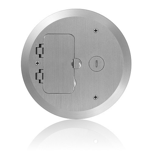 Placa Protectora Con 1 Modulo Abatible Decora + 1 Tapa Datos Acabado Niquel Para (fbbox-gy Y Fblev-gy)  Mca. Leviton
