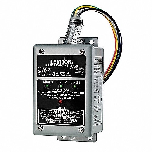 42120-DY3 - Supresor De Picos Ind 120/208v 3Øy, 208v Y 220v 3? Delta, 80ka Nema 3r -30 A -40db Mca. Leviton