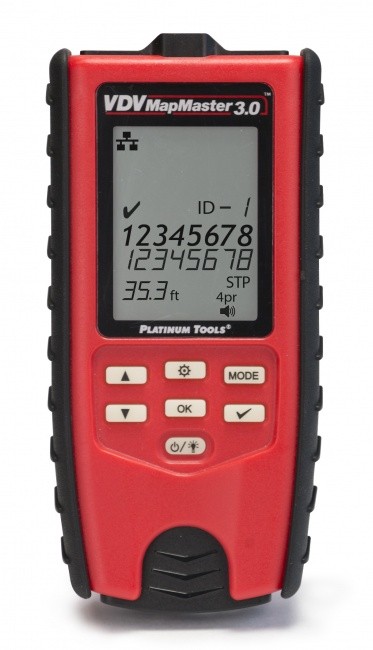 Probador Vdv 3.0 C/generador De Tonos Pantalla Digital Mide Distancia P/cables De Voz/datos/video Mca Platinum Tools