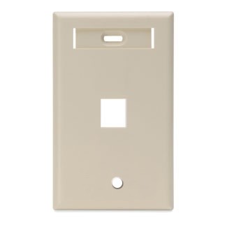 Faceplate Vertical Quickport De 1 Salida C/identificacion Color Marfil Mca Leviton
