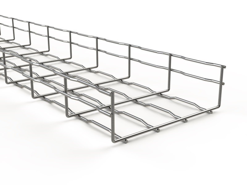 Charola Tipo Malla Acabado Galvanizado Inmersion Caliente 300/65mm De 3 Mts Largo Mca Basor