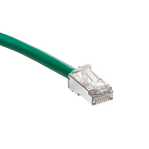 Patch Cord Cat. 6a De 3 Pies Blindado Cmr Color Verde Snagless Atlas Mca Leviton