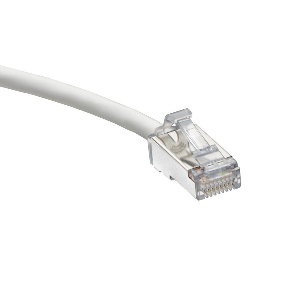 Patch Cord Cat. 6a 28 Awg De 7 Pies Blindado Cm/lszh Color Blanco High Flex Mca Leviton