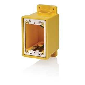 Caja Fd De 1 Unidades Grado Industrial Wetguard Color Amarillo Mca Leviton