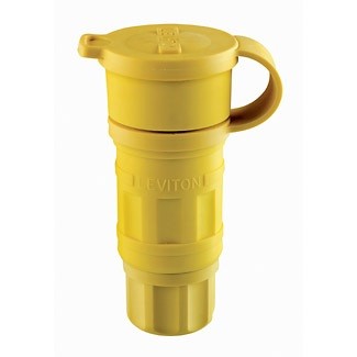 Conector Grado Industrial 15a 125v 2p3h Wetguard Color Amarillo Mca Leviton