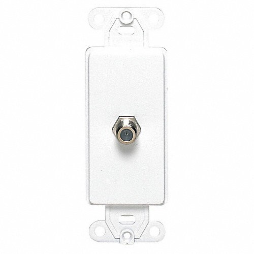 Faceplate Tipo Decora Con Un Conector F De 75 Ohms Color Blanco Mca Leviton