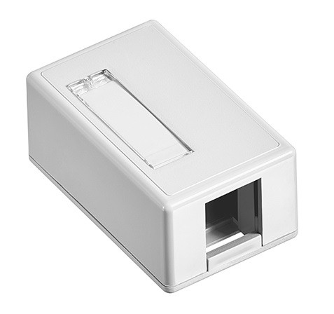 Caja Modular 1 Posicion Quickport C/adhesivo C/identificacion Para Etiqueta Color Blanco Mca Leviton