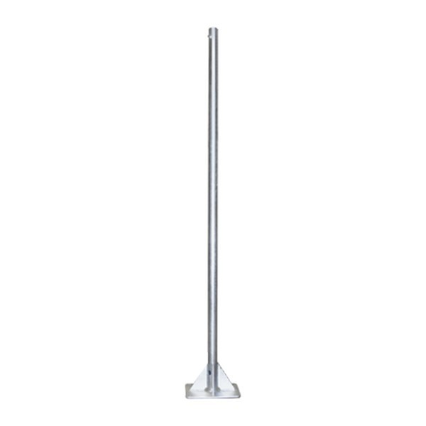 Base Plana Con Mastil De 2 Mts En Acero Inoxidable