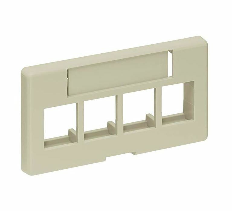 Modulo De 4 Puertos Quickport Tipo Mobiliario Con Id Profundidad Extra Color Marfil Mca Leviton