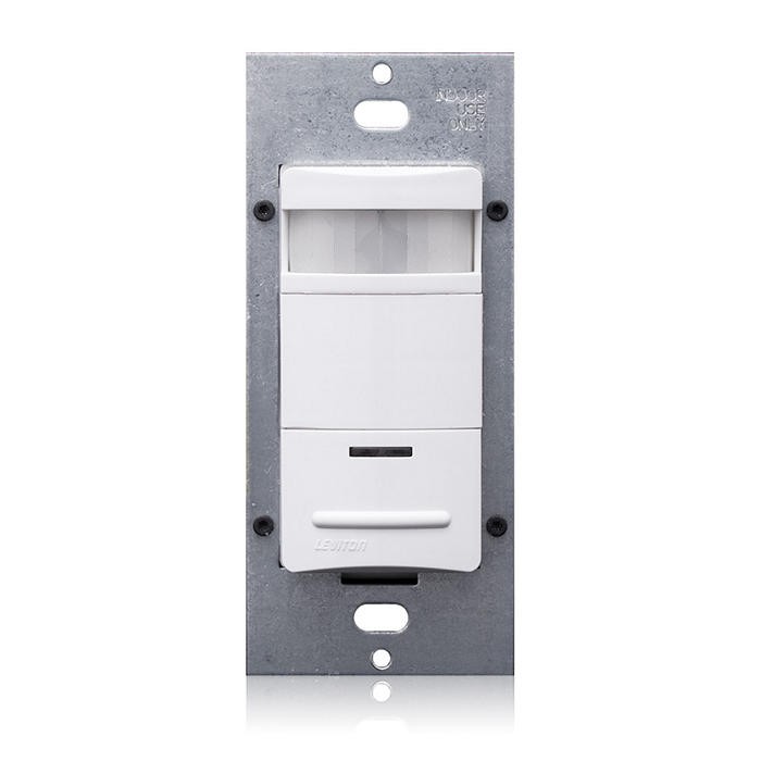 Sensor De Ocupacion Pir Para Pared Tipo Decora 180 Grados Con Voltaje En Linea 2100sf, 120-277v, Color Blanco Mca Leviton