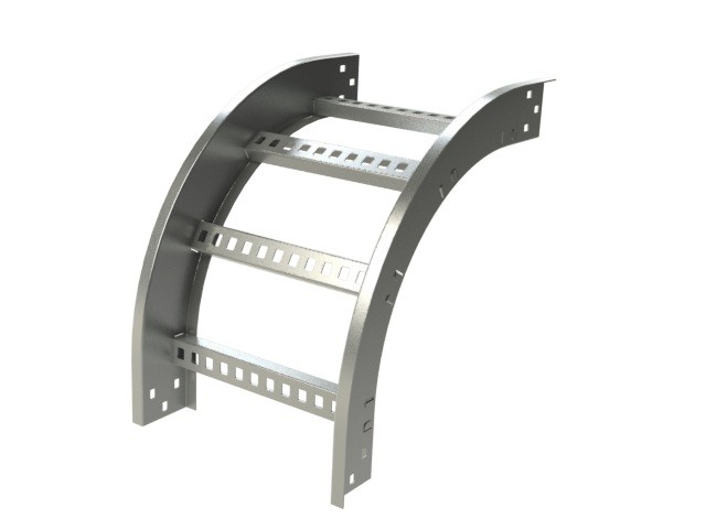 Curva Vertical Exterior Alu Para Bandeja De Aluminio Mca Basor