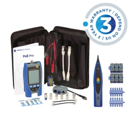Kit Verificador Vdv Ii Poe Pro + Sonda Amplificadora Para Voz/datos/video Anyware Cloud Mca. Trend Networks